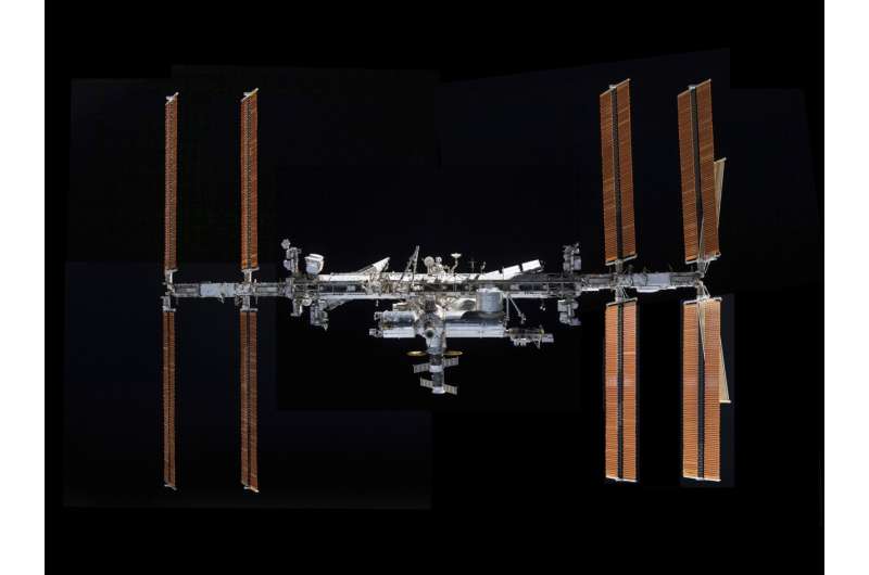 This photo provided by NASA, taken from the SpaceX Crew Dragon Endeavour, shows the International Space Station on Nov. 8, 2021. NASA and SpaceX discussed plans on Wednesday, July 17, 2024, to shove the International Space Station out of orbit and steer it toward a watery grave in the next decade. Credit: NASA via AP How NASA and SpaceX will bring down the space station when it's retired